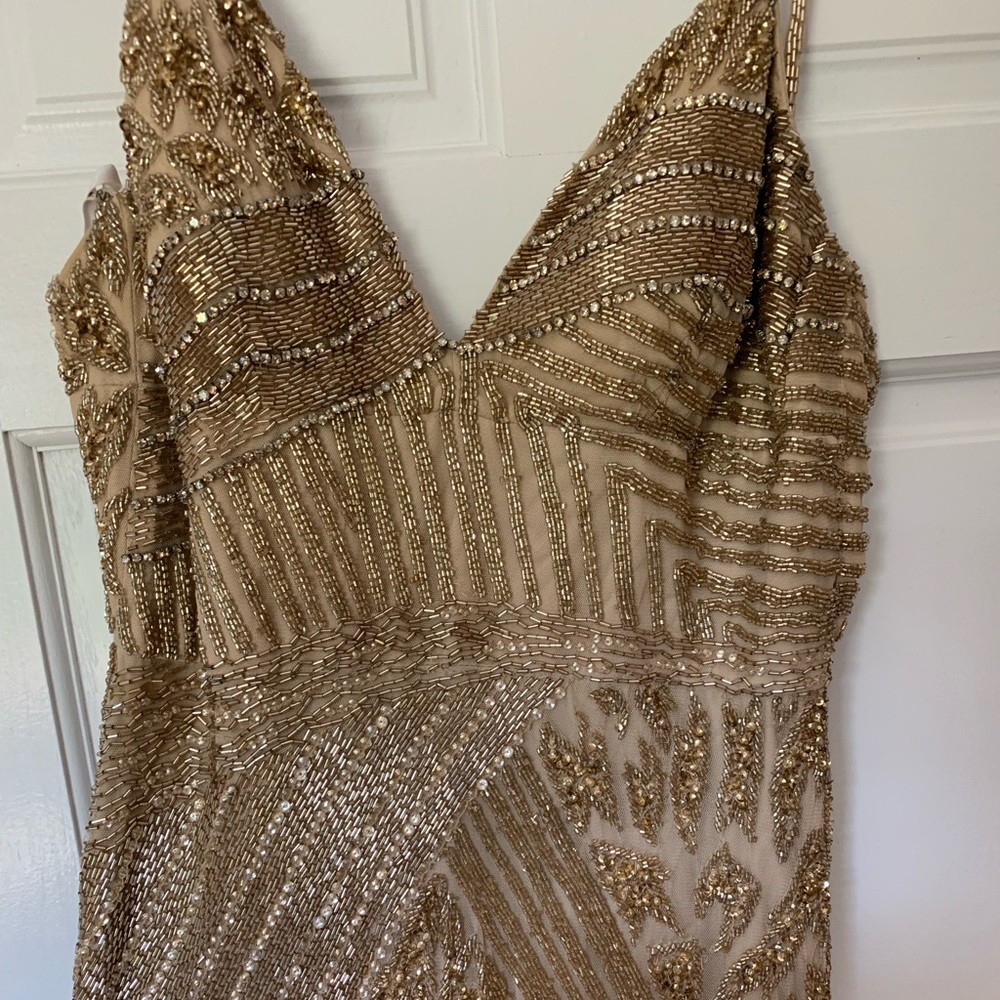 Sherri Hill gold beaded gown